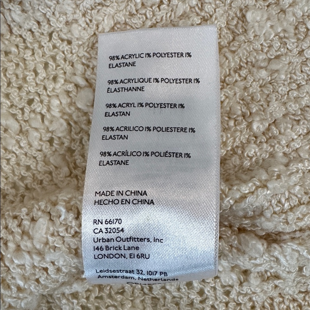 Urban Outfitters Oversized Cropped Open Front Cardigan, Size Small - Picture 7 of 7